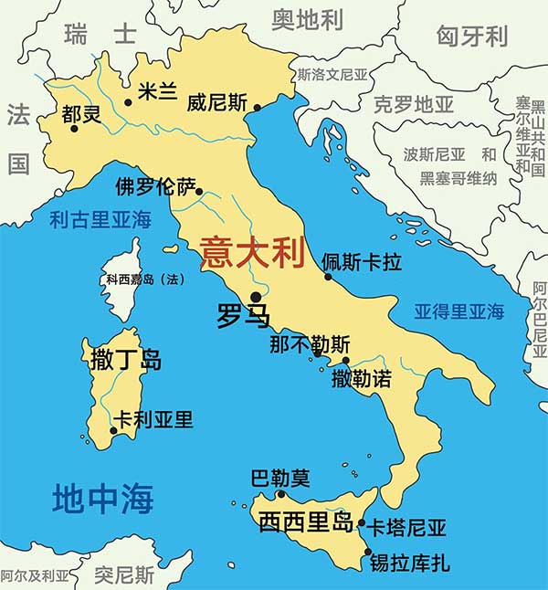 意大利地圖 意大利地圖